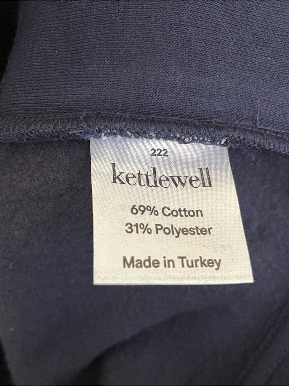 Kettlewell Fleece Lined Zip-Front Jacket, Navy, Medium, NWT Cotton Minimalist - Picture 7 of 8